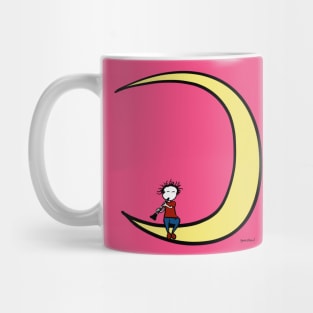 Moon and clarinet Mug